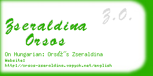 zseraldina orsos business card